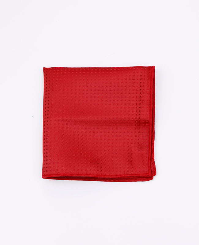 Pañuelo de bolsillo Rojo n°1 De Lunares en Poliéster «Louis»
