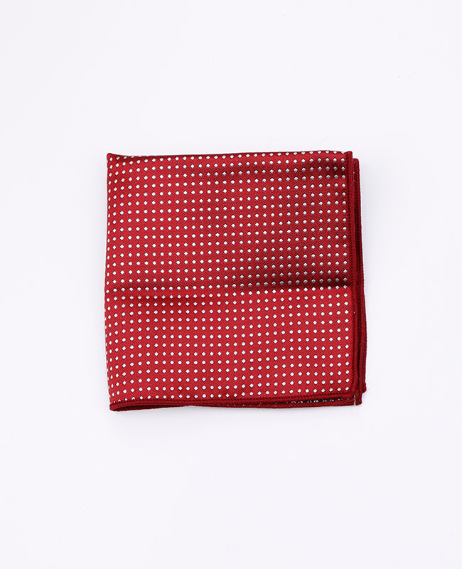 Pañuelo de bolsillo Rojo n°2 De Lunares en Poliéster «Louis»