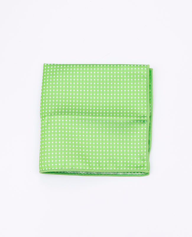 Pañuelo de bolsillo Verde n°1 De Lunares en Poliéster «Louis»
