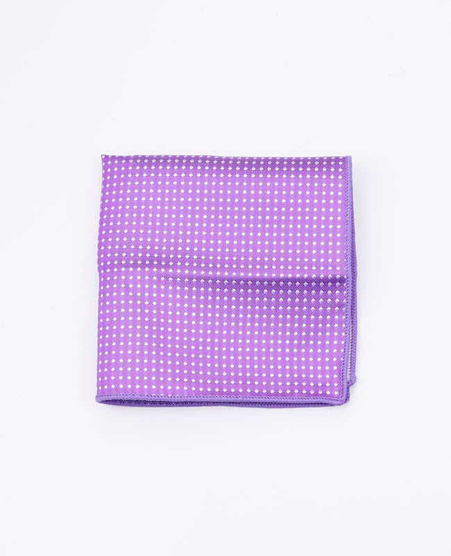 Pochette de Costume Violet n°1 à Pois en Polyester «Louis»