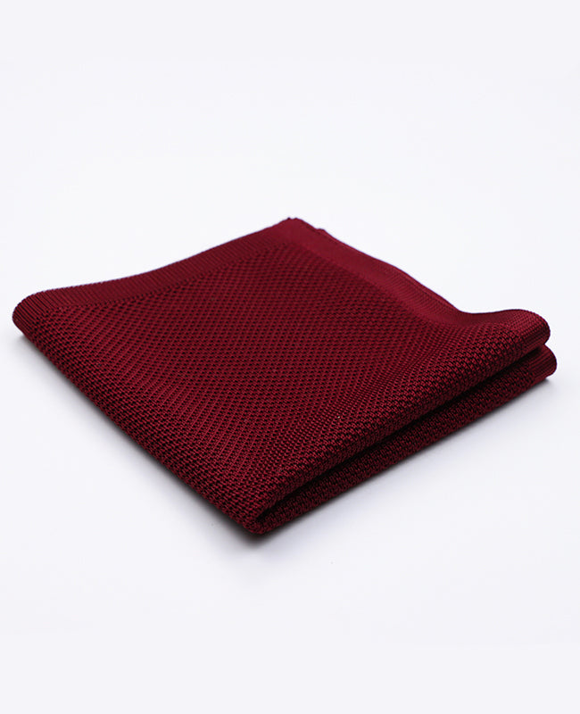 Pañuelo de bolsillo Rojo n°1 en Punto «Léon»