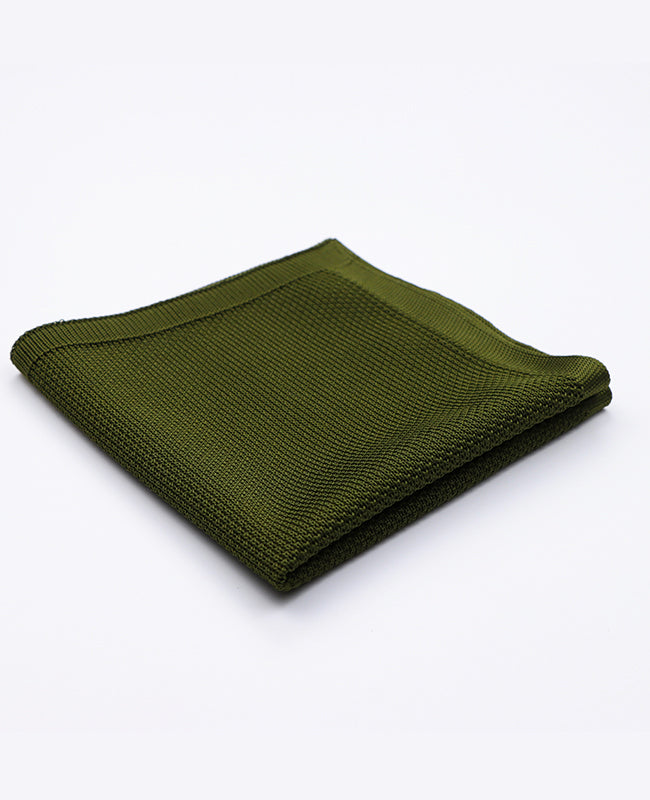 Pañuelo de bolsillo Verde n°2 en Punto «Léon»