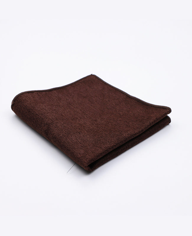 Pochette de Costume Marron n°2 en Effet Velours | Simon - Unipap's