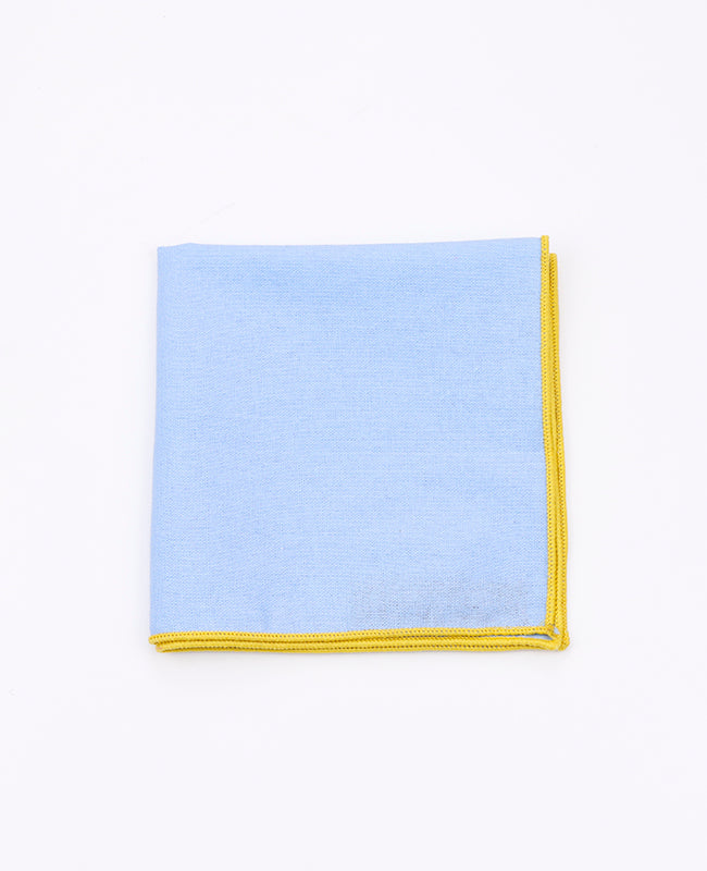 Pañuelo de bolsillo Azul n°8 en Algodón «Edgard»