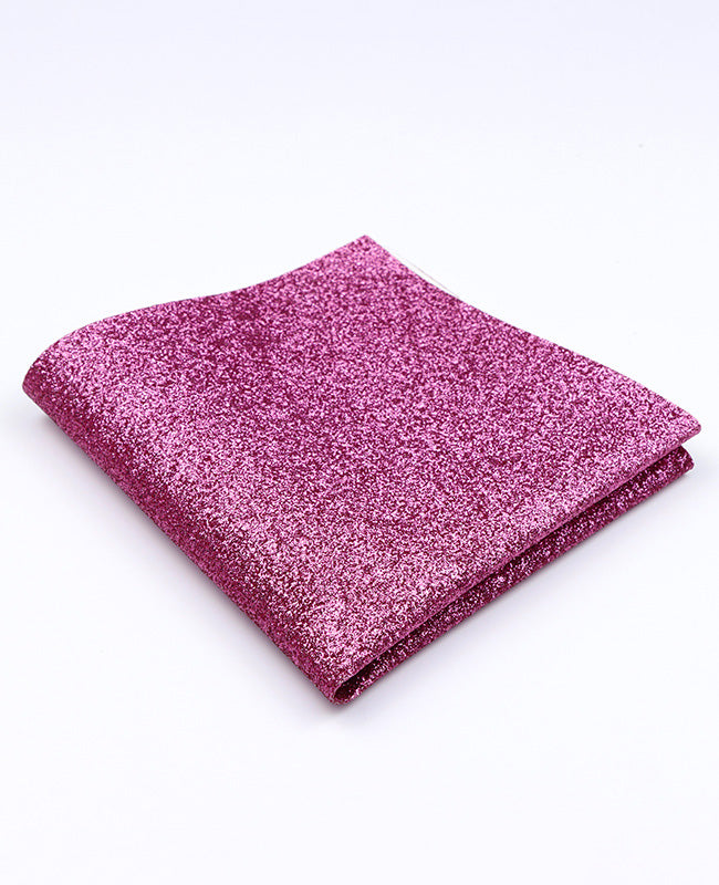 Pañuelo de bolsillo con Lentejuelas Rosa n°1 en Poliéster «Olive»