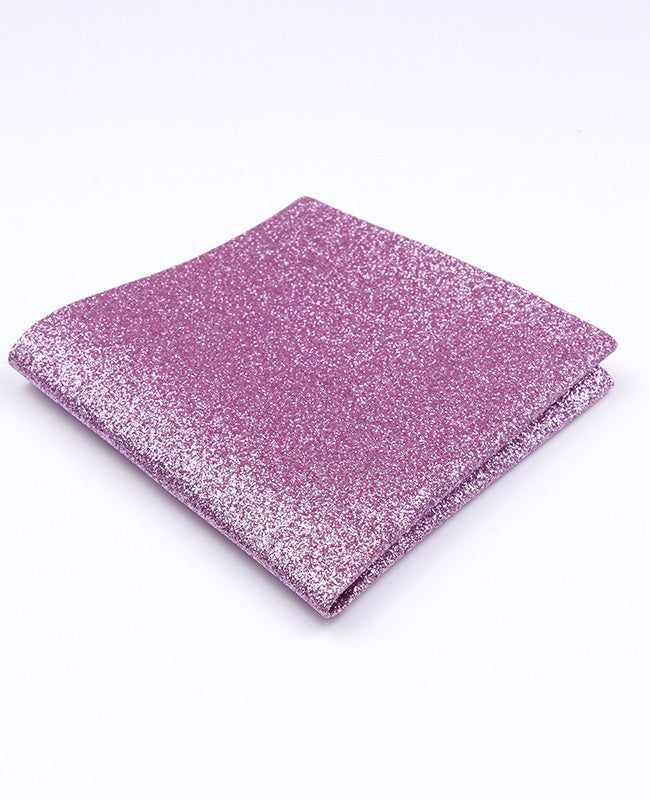 Pañuelo de bolsillo con Lentejuelas Rosa n°3 en Poliéster «Olive»