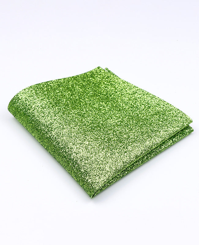 Pañuelo de bolsillo con Lentejuelas Verde n°2 en Poliéster «Olive»