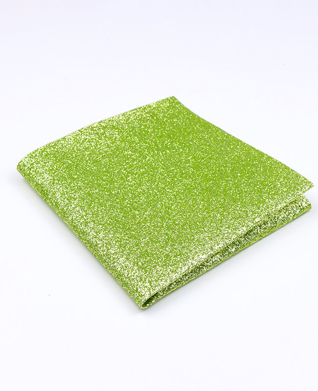 Pañuelo de bolsillo con Lentejuelas Verde n°3 en Poliéster «Olive»