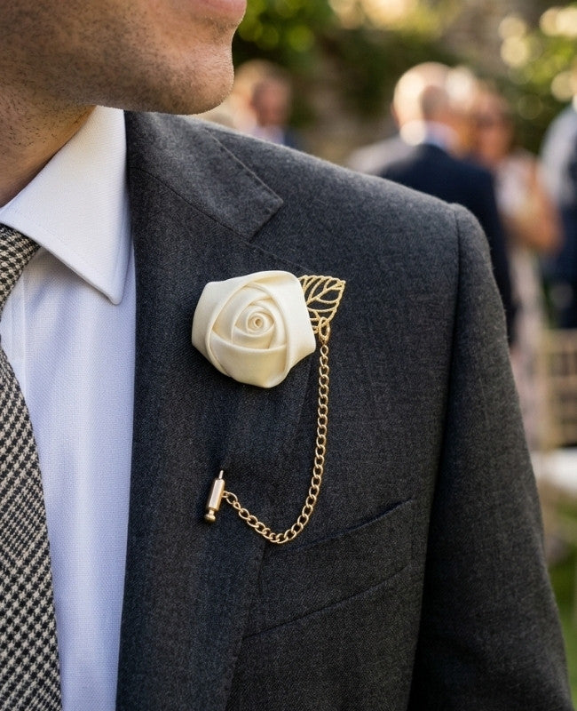 Ojal floral Beige Hombre «Alfred»