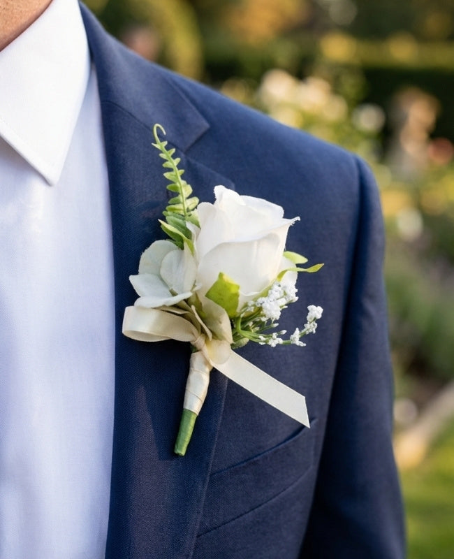 Ojal floral Beige Hombre «Gabriel»
