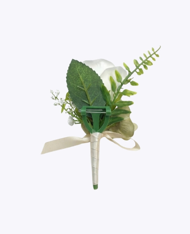 Ojal floral Flor Blanco Hombre «Gabriel»