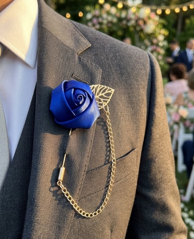 Ojal floral Azul Hombre «Alfred»