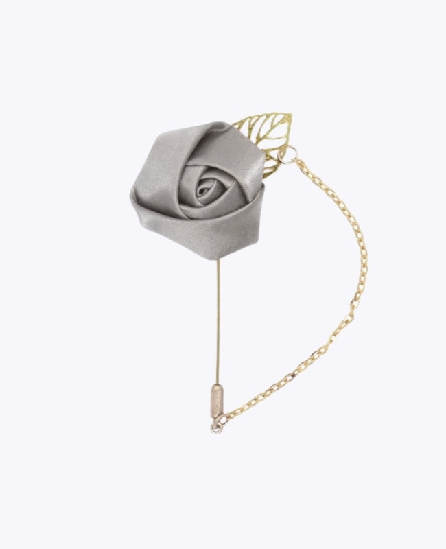 Ojal floral Gris Hombre «Alfred»