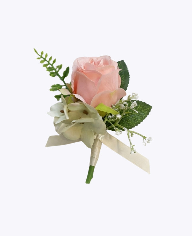 Boutonnière Fleur Rose Homme «Gabriel»