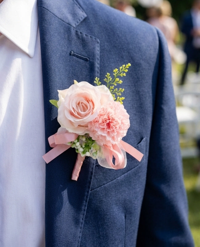 Ojal floral Rosa Hombre «Valentin»