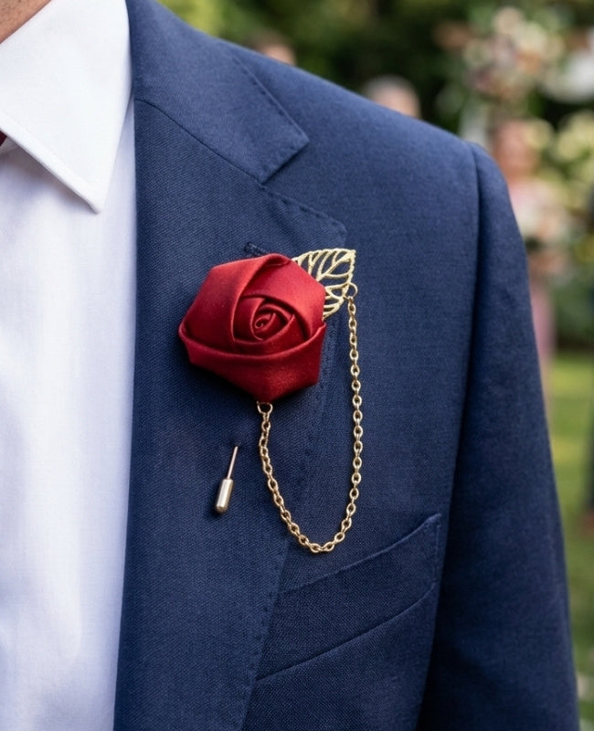 Ojal floral Flor Rojo Hombre «Alfred»