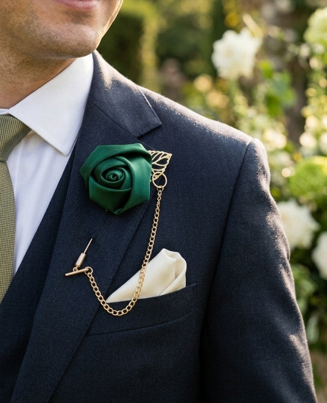Ojal floral Verde Hombre «Alfred»