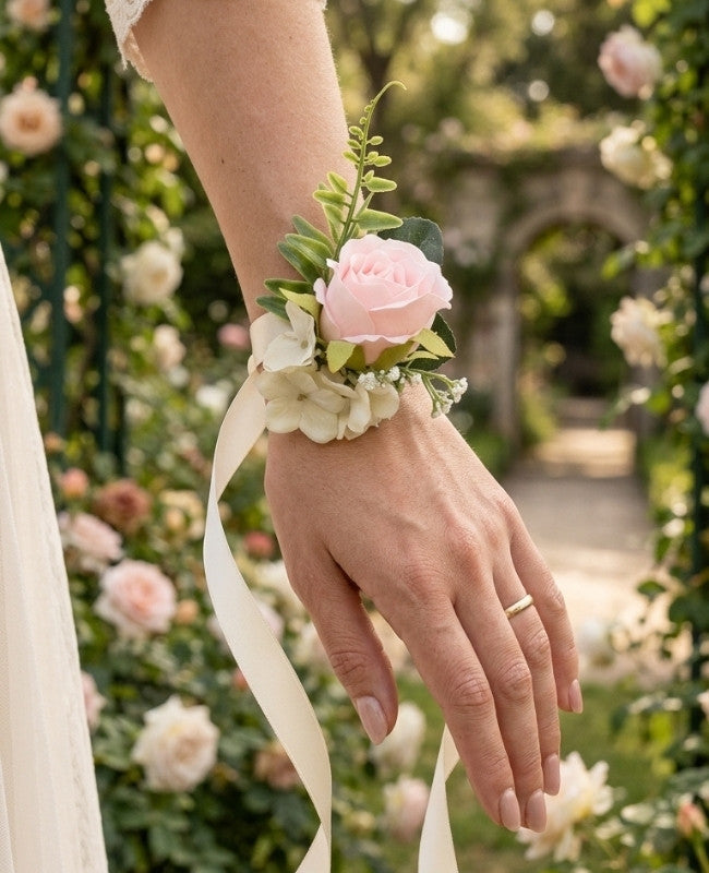 Pulsera Flor Rosa Mujer "Gabriel"