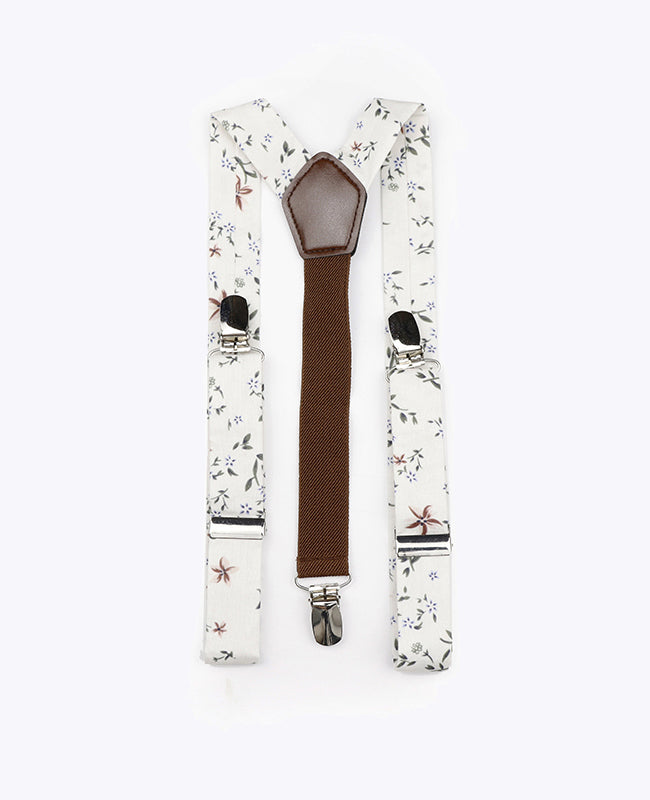 Tirantes Niños Liberty Blanco n°8 en Algodón «Charles»