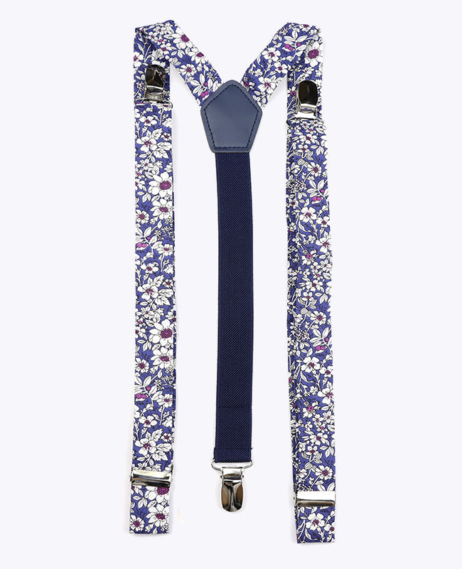 Tirantes Hombre Liberty Azul n°1 en Algodón «Clovis»