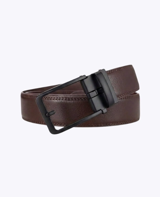 Ceinture de Costume Homme Marron en Cuir Sans Trou "Gustave"