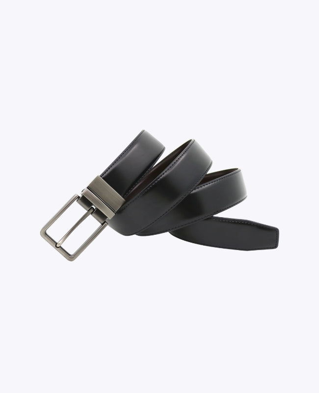 Cinturón Hombre Marrón y Negro Reversible en Cuero "Constant"