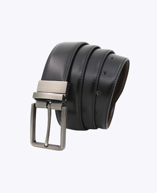 Cinturón Hombre Marrón y Negro Reversible en Cuero "Constant"