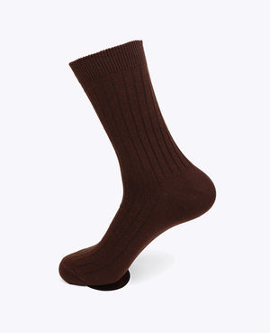 Calcetines Hombre Marrón n°2 en Algodón «Maurice»