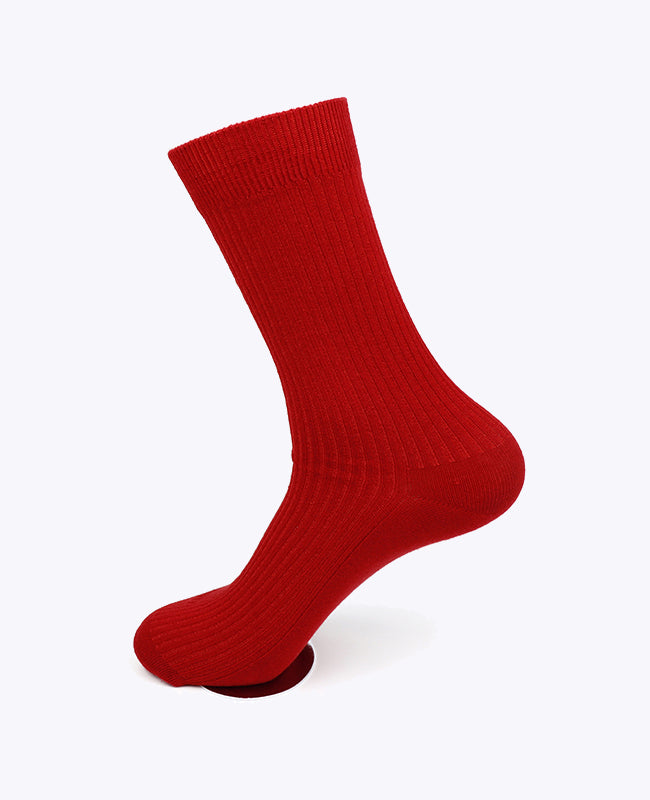 Calcetines Hombre Rojo n°3 en Algodón «Maurice»