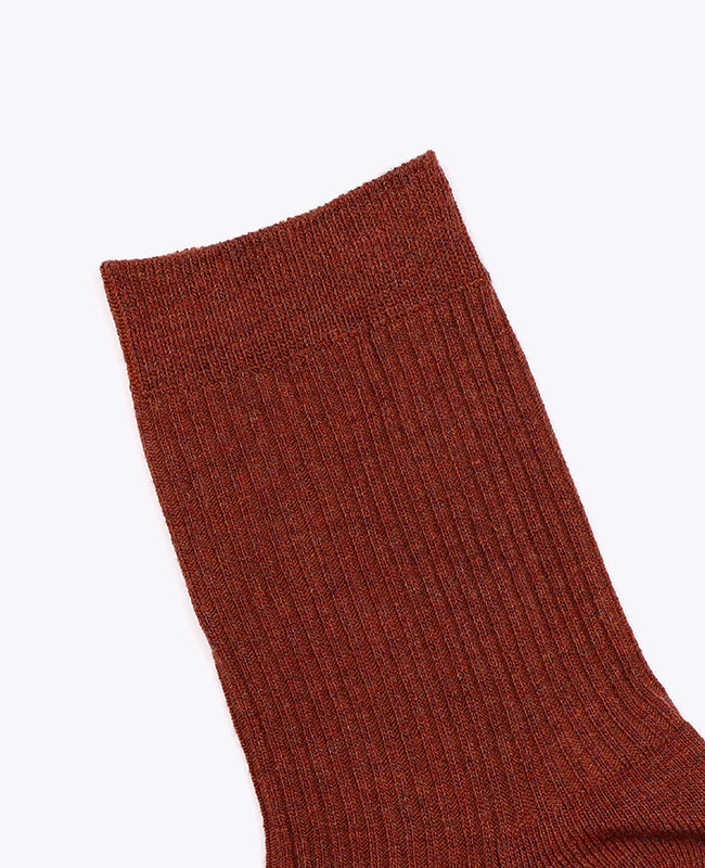 Calcetines Hombre Terracota n°3 en Algodón «Maurice»