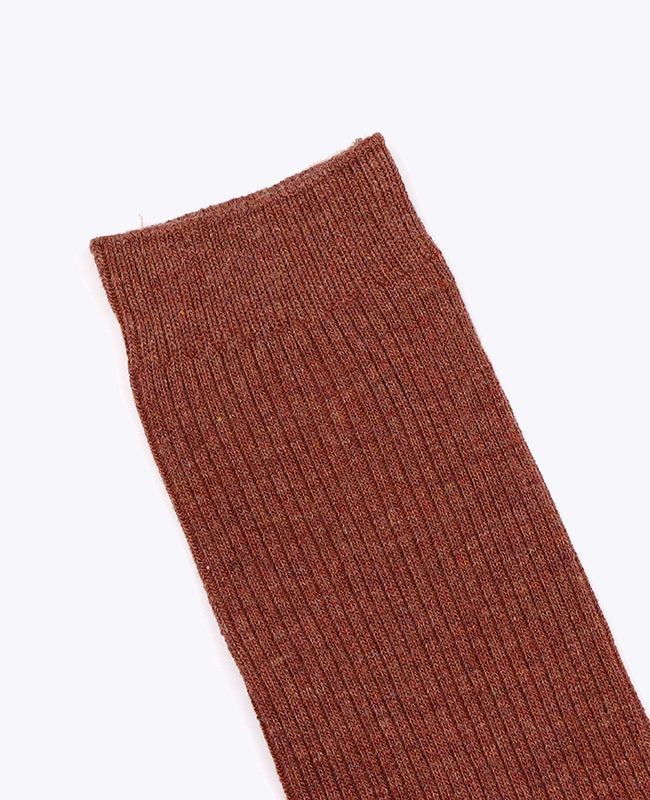 Calcetines Hombre Terracota n°4 en Algodón «Maurice»