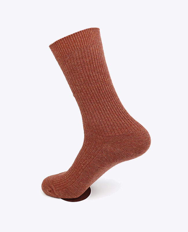 Calcetines Hombre Terracota n°4 en Algodón «Maurice»