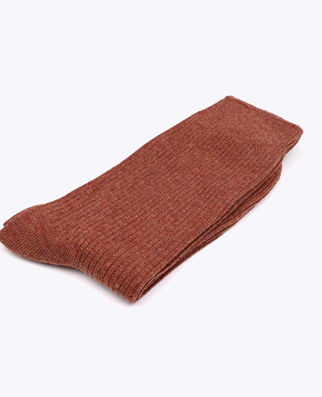 Calcetines Hombre Terracota n°4 en Algodón «Maurice»