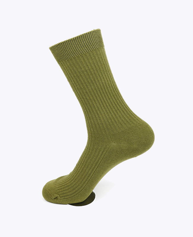 Calcetines Hombre Verde n°4 en Algodón «Maurice»