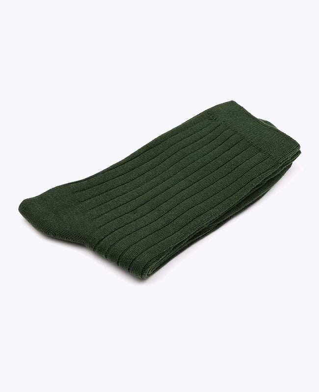 Calcetines Hombre Verde n°5 en Algodón «Maurice»