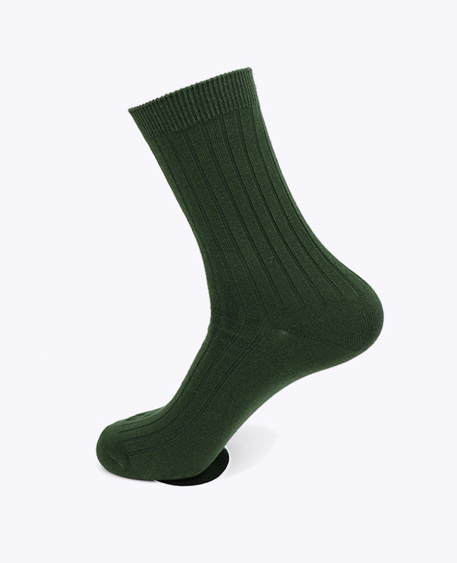 Calcetines Hombre Verde n°5 en Algodón «Maurice»
