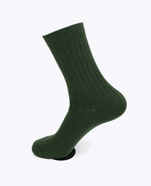 Calcetines Hombre Verde n°5 en Algodón «Maurice»