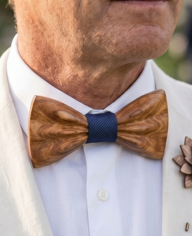 Estuche Pajarita Azul Hombre en Madera «Hippolyte»