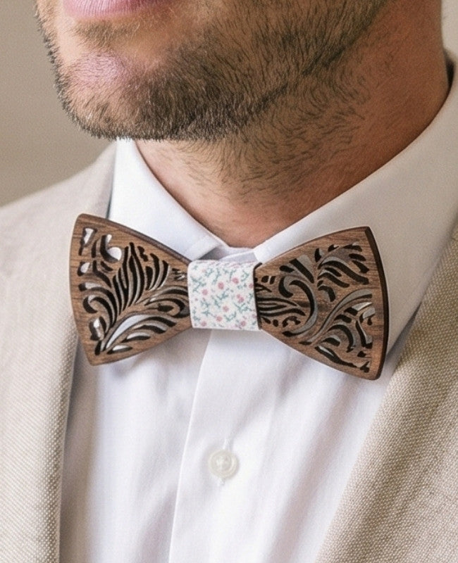 Estuche Pajarita Liberty de hombre en madera «Baptiste»