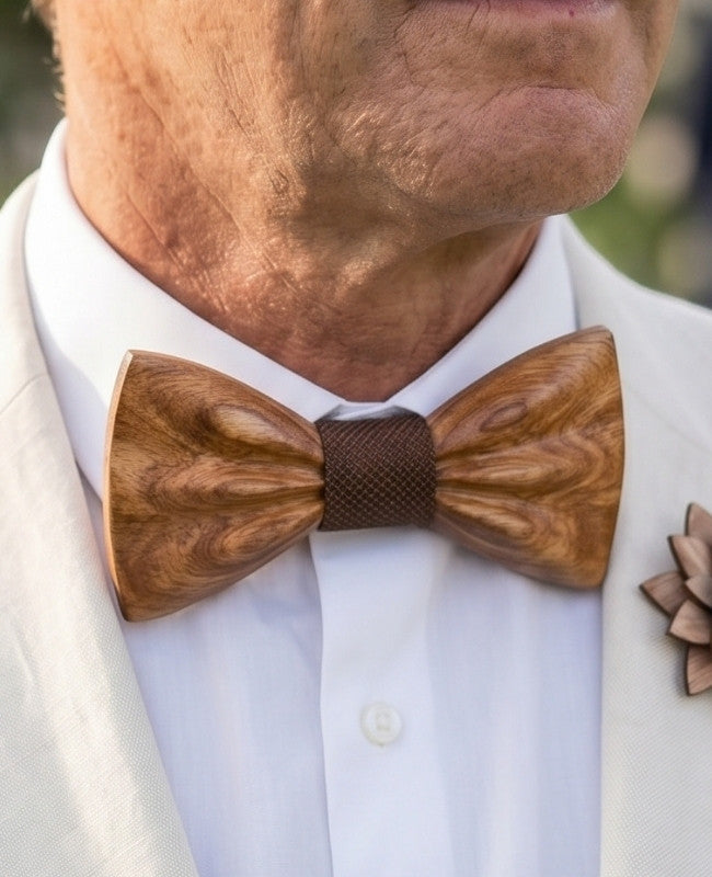 Estuche Pajarita Marrón Hombre en Madera «Hippolyte»