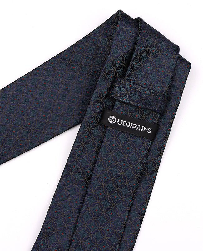 Corbata Azul n°2 Con Estampados Hombre en Poliéster «Edmond»