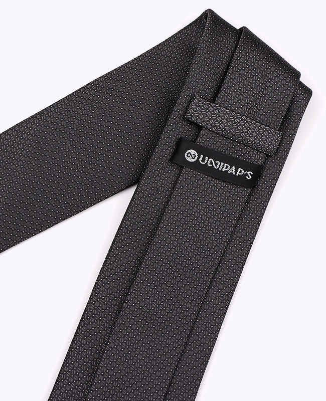 Corbata Gris Con Estampados Hombre de Seda «Edmond»