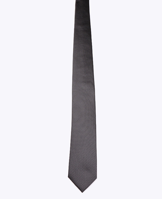 Corbata Gris Con Estampados Hombre de Seda «Edmond»