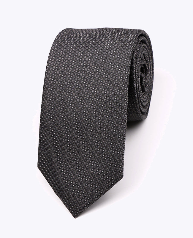 Corbata Gris Con Estampados Hombre de Seda «Edmond»