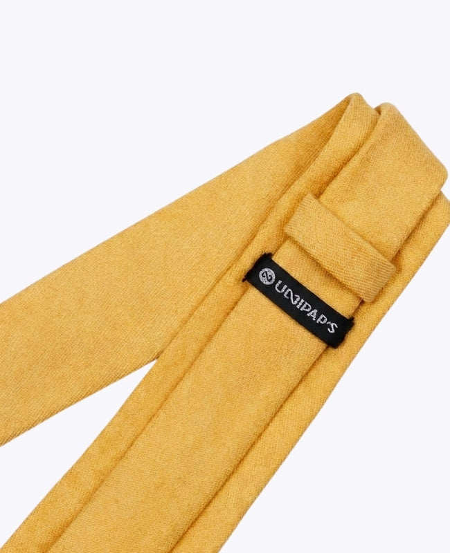 Corbata Amarillo n°1 Hombre en Efecto Terciopelo «Simon»
