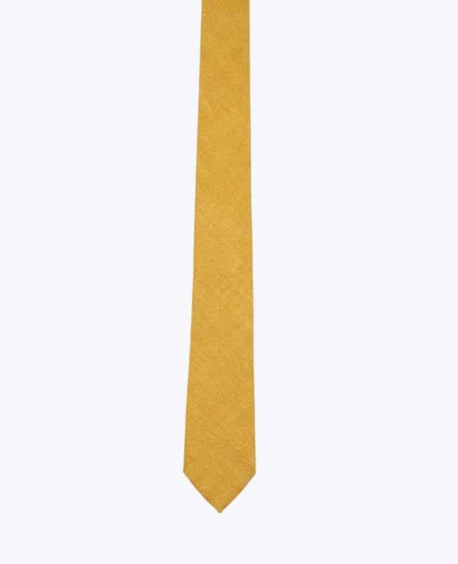 Corbata Amarillo n°1 Hombre en Efecto Terciopelo «Simon»