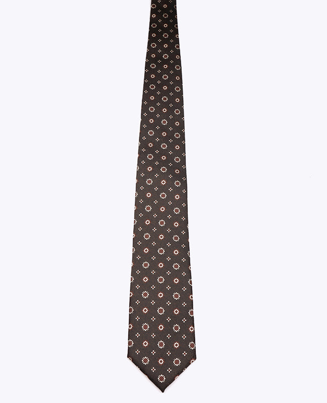 Corbata Marrón n°1 Con Estampados Hombre en Poliéster «Edmond»
