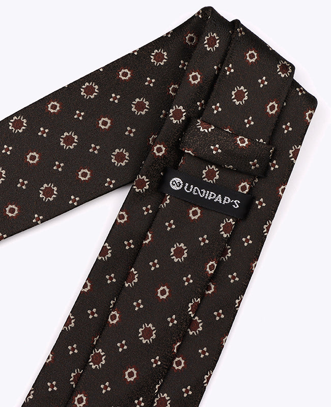 Corbata Marrón n°1 Con Estampados Hombre en Poliéster «Edmond»