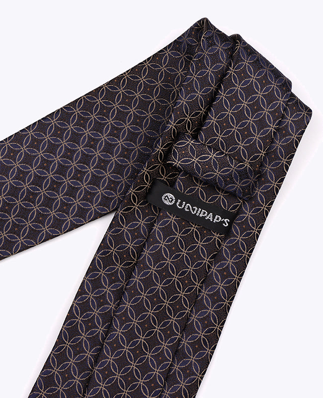 Corbata Marrón n°3 Con Estampados Hombre en Poliéster «Edmond»