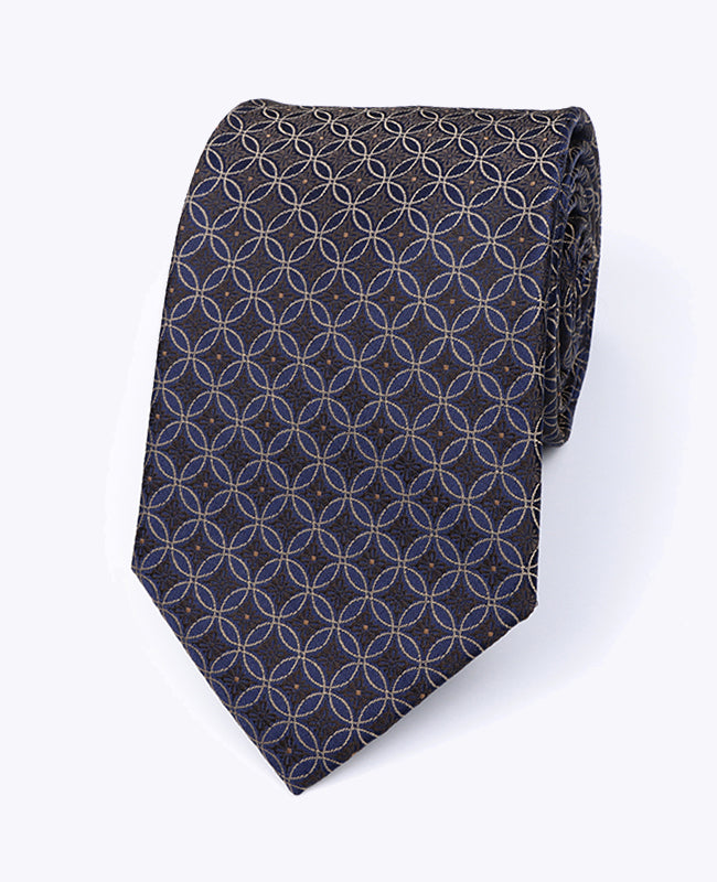 Corbata Marrón n°3 Con Estampados Hombre en Poliéster «Edmond»